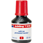 EDDING TINTA PERMANENTE  T25 30ml ROJO T25-02